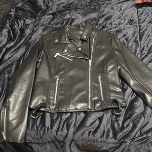 Faux leather jacket